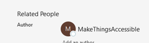 Author make things accessible