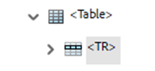 Empty tbody tag deleted from table row