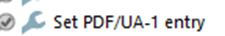 Set PDF/UA-1 entry