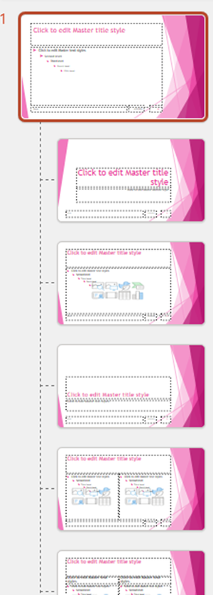 Slide master and layout master slides