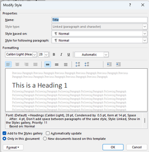 Modify style modal