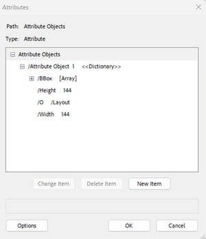 Tag element dialog box