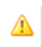 Exclamation mark in a yellow warning triangle