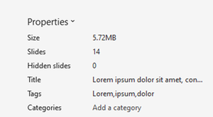 Document properties