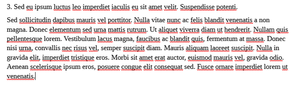 Lorem ipsum text with good colour contrast to the background