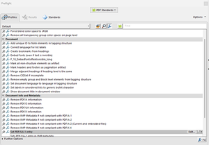 Adobe Acrobat Preflight panel