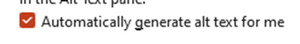 Automatically generate alt text for me