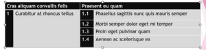 Table with merged cells